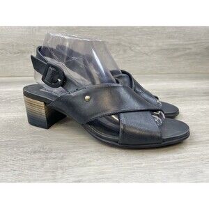 Pikolinos Tamarit Women's Sandal Black Leather 8.5 Slingback Strap Comfort Shoes